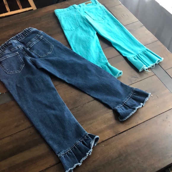 2 pair jeans one pull on the other zipper girls - Picture 10 of 11